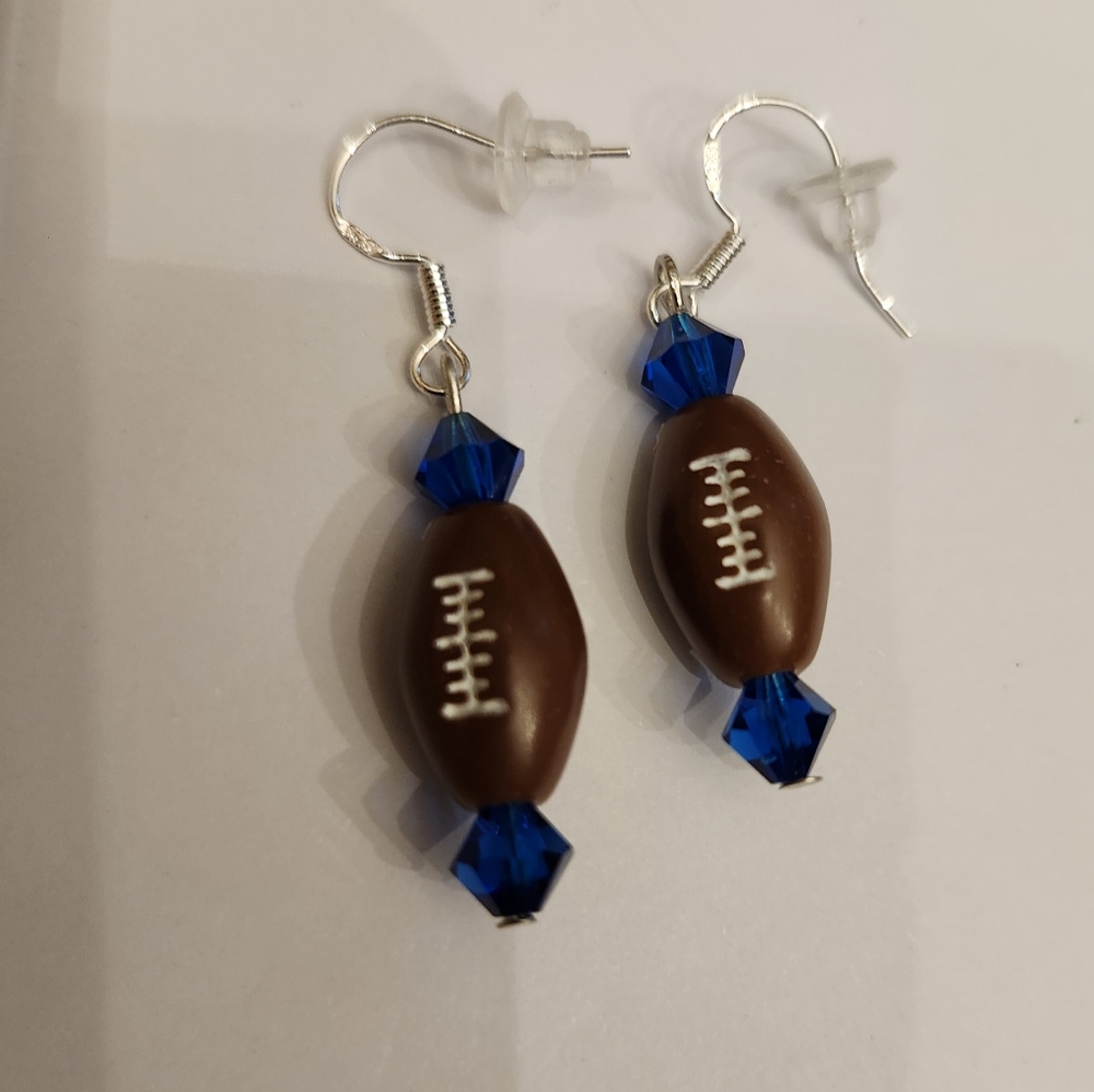 Football earrings - brand new - handmade